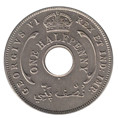 ½ Penny - George VI front