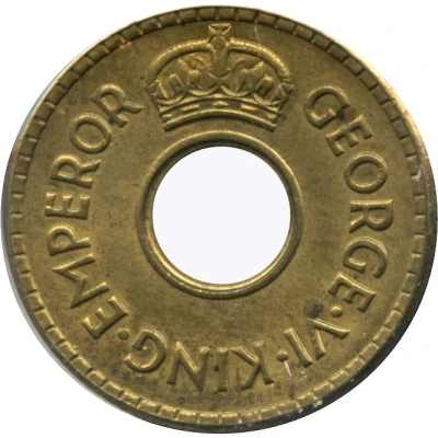 ½ Penny - George VI front