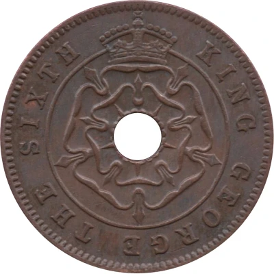 ½ Penny - George VI front