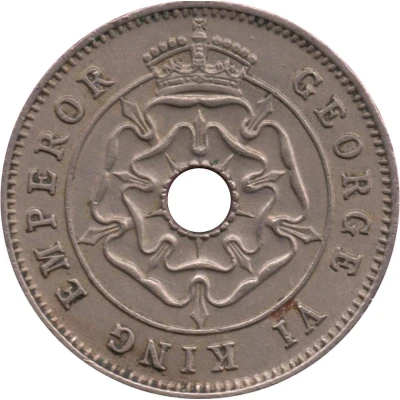 ½ Penny - George VI front