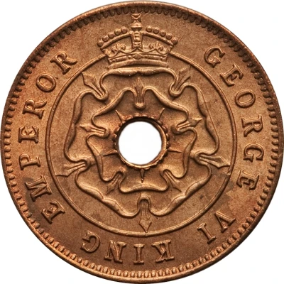 ½ Penny - George VI front