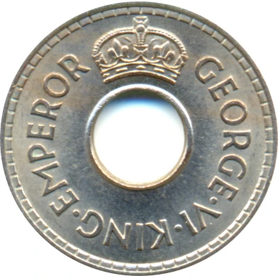 ½ Penny - George VI front