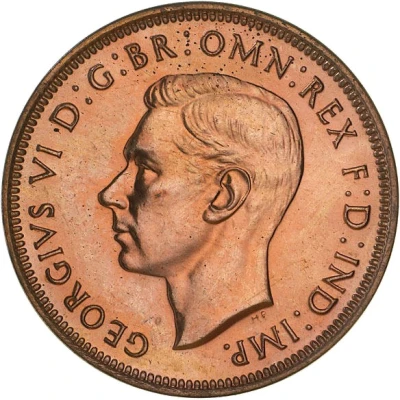 ½ Penny - George VI front