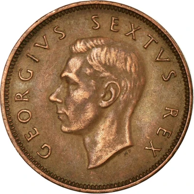 ½ Penny - George VI front