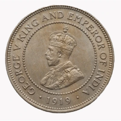 ½ Penny - George V front