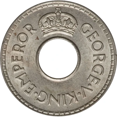 ½ Penny - George V front