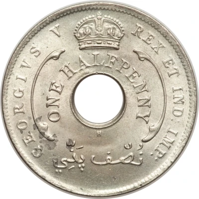 ½ Penny - George V front