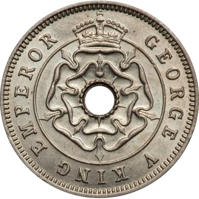 ½ Penny - George V front