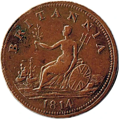 ½ Penny - Halifax Captain Broke short bust - Britannia back