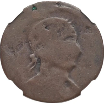 ½ Penny Imitation Bust and Harp ND front