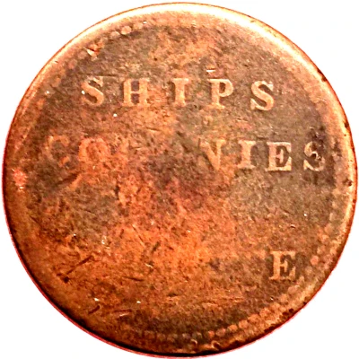 ½ Penny Imitation - Ships, Colonies and Commerce ND back