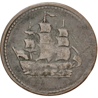 ½ Penny Imitation - Ships, Colonies and Commerce ND front