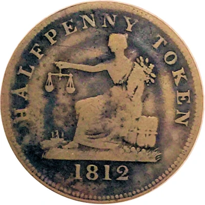 ½ Penny Imitation Tiffin Token back