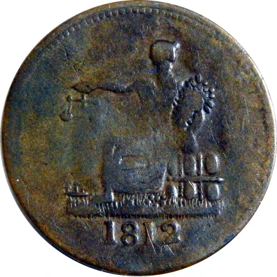 ½ Penny Imitation Tiffin Token back