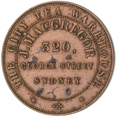 ½ Penny - J. Macgregor Sydney; New South Wales ND front