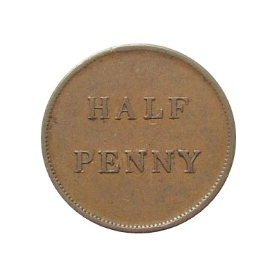 ½ Penny James Duncan Token back