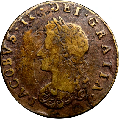 ½ Penny - James II Limerick Siege Coinage front