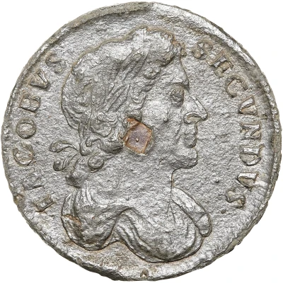 ½ Penny - James II front