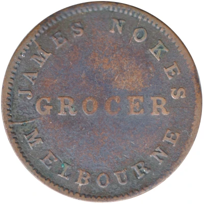 ½ Penny - James Noke (Grocer Melbourne; Victoria) ND front