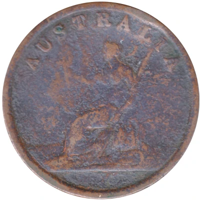 ½ Penny - James Noke (Grocer Melbourne; Victoria) ND back