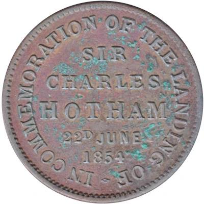 ½ Penny - James Noke Grocer Melbourne; Victoria back