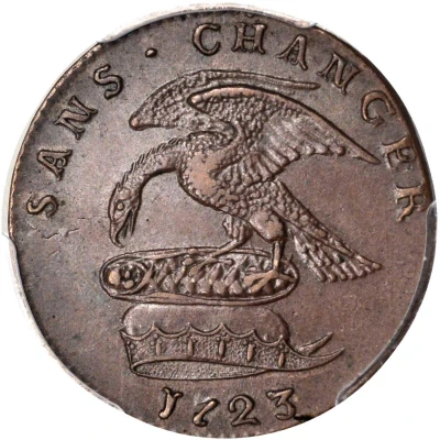 ½ Penny - James Stanley Pattern front