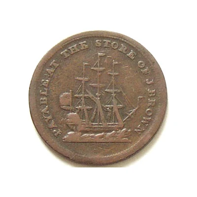 ½ Penny - John Brown, Halifax ND back