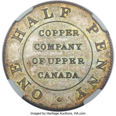 ½ Penny - King George III Copper Company of Upper Canada; Pattern front