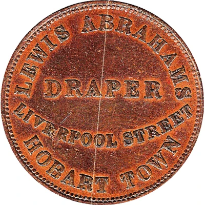 ½ Penny - Lewis Abrahams Hobart; Tasmania front