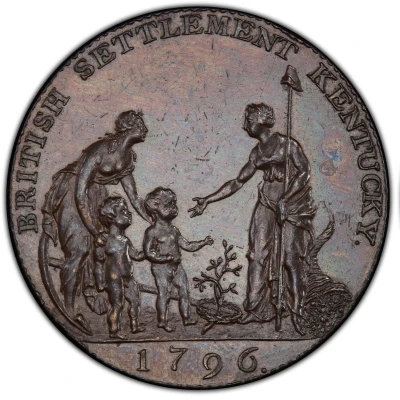 ½ Penny - Myddelton Token “Copper” Pattern front