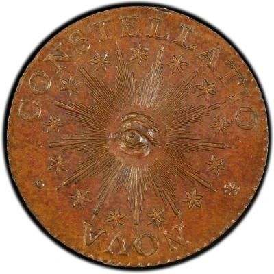 ½ Penny - Nova Constellatio “Pointed Rays, CONSTELLATIO” back