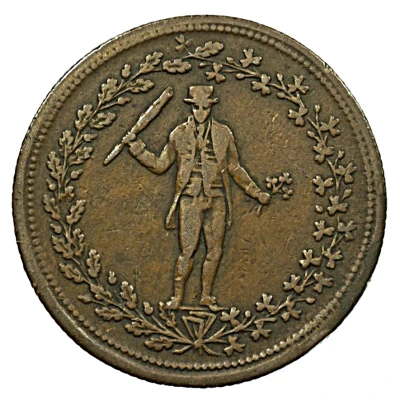 ½ Penny Pure copper preferable to paper ND front