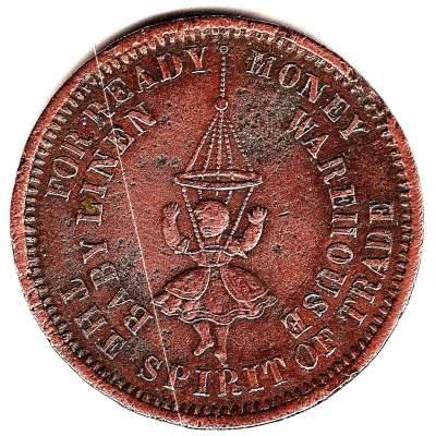 ½ Penny - R.S.Waterhouse Hobart; Tasmania ND front