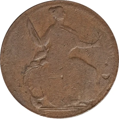 ½ Penny Regal Imitation - George III left ND back