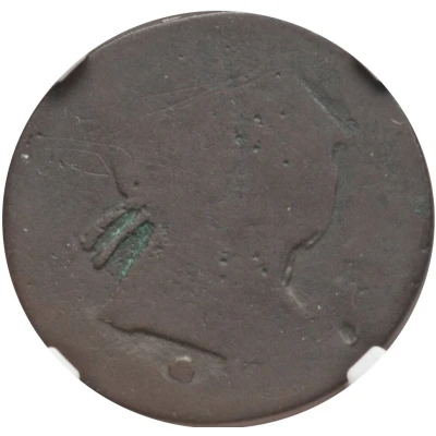 ½ Penny Regal Imitation - George III right, uniface ND front