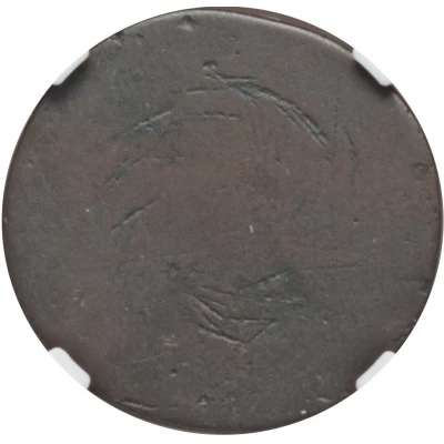 ½ Penny Regal Imitation - George III right, uniface ND back