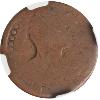 ½ Penny Regal Imitation - George III right, uniface ND back