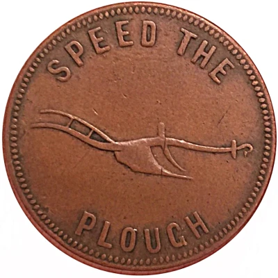 ½ Penny Speed the Plough ND back