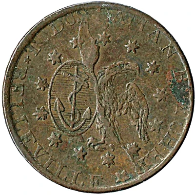 ½ Penny - T. DUSEAMAN Butcher Belleville ND back