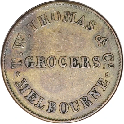 ½ Penny - T. W. Thomas and Co. Melbourne; Victoria front