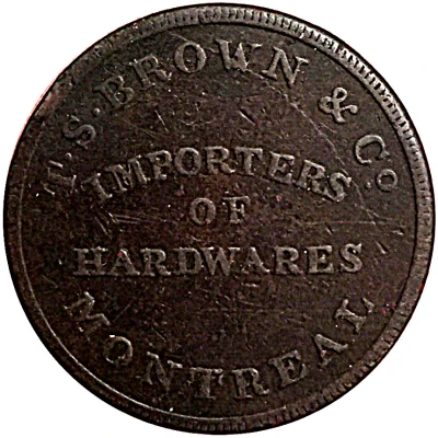 ½ Penny T.S. Brown and Co ND front