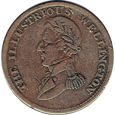 ½ Penny The Illustrious Wellington - Waterloo front