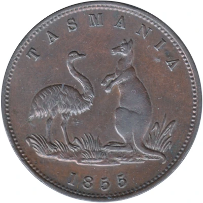 ½ Penny - Thomas White and Son Westbury; Tasmania back