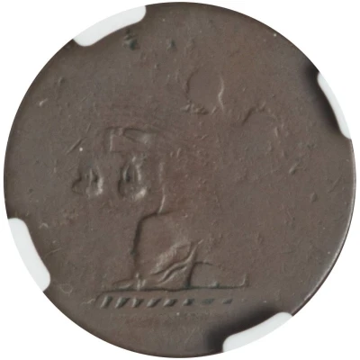 ½ Penny Tiffin Token - Imitation - George III/Commerce back