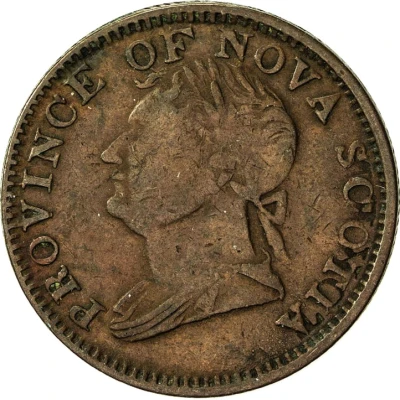 ½ Penny Token - George IV counterfeit front