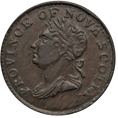 ½ Penny Token - George IV counterfeit front