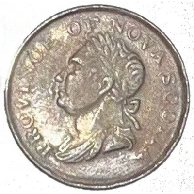 ½ Penny Token - George IV counterfeit front