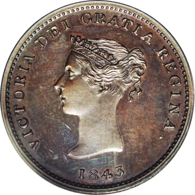 ½ Penny Token - Victoria front