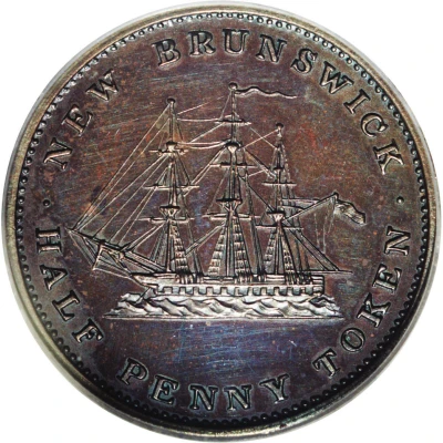 ½ Penny Token - Victoria back