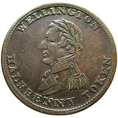 ½ Penny Token Wellington Token front